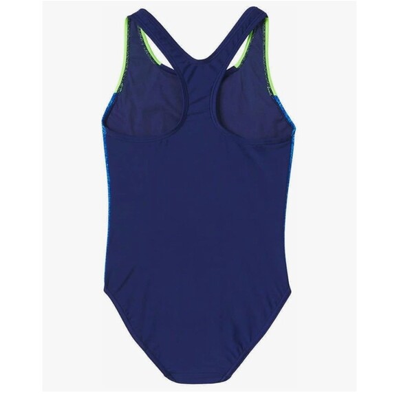 Speedo Youth Girls S (7/8) Racerback Sport Splice One Piece Swimsuit Blue Green - Picture 4 of 7